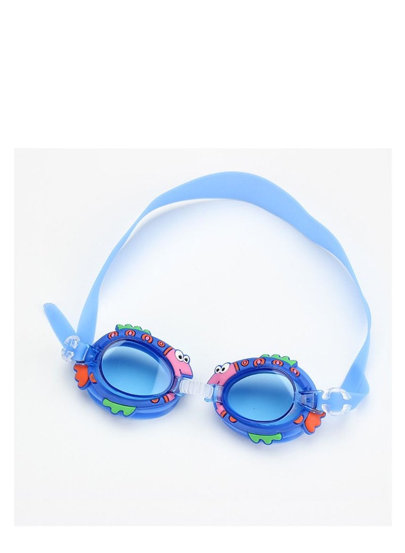 Y&D Cartoon Shark Pattern Anti-fog Silicone Swimming Goggles With Ear Plugs 16x4x8centimeter