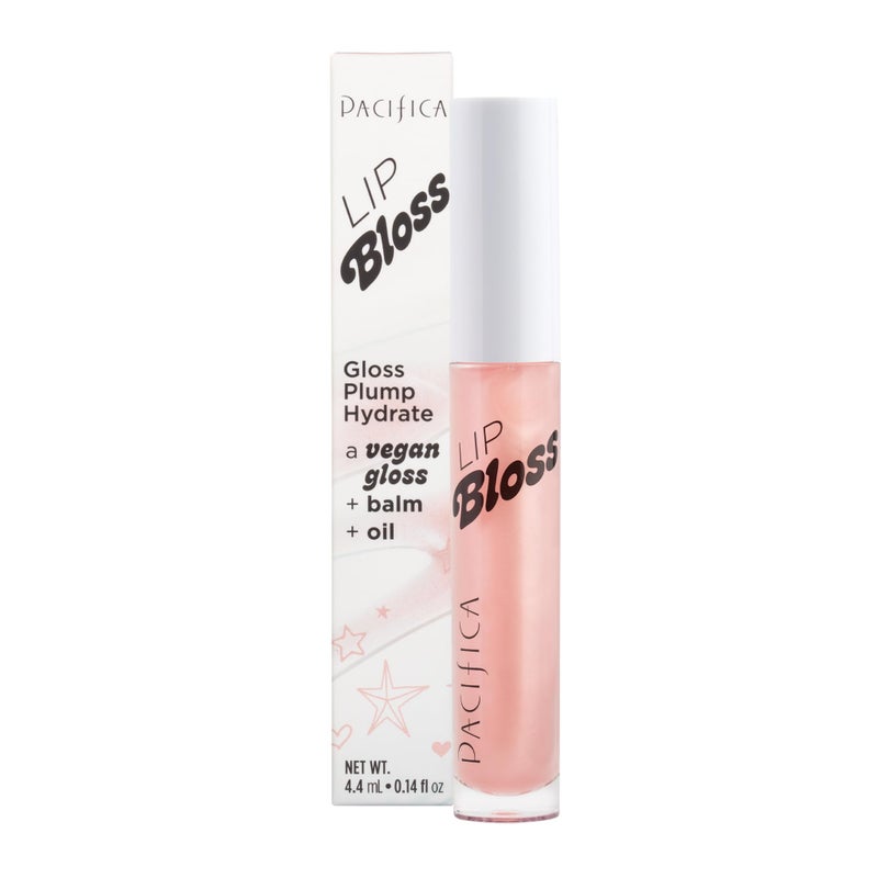 Pacifica Plumping Lip Gloss - Lip Bloss Tinted Lip Balm Treatment - Berry Flavored - Moisturizing, High-Shine, Long-Lasting Shine, Vegan & Cruelty-Free, 0.14 Fl Oz, Light Pink - Image 1