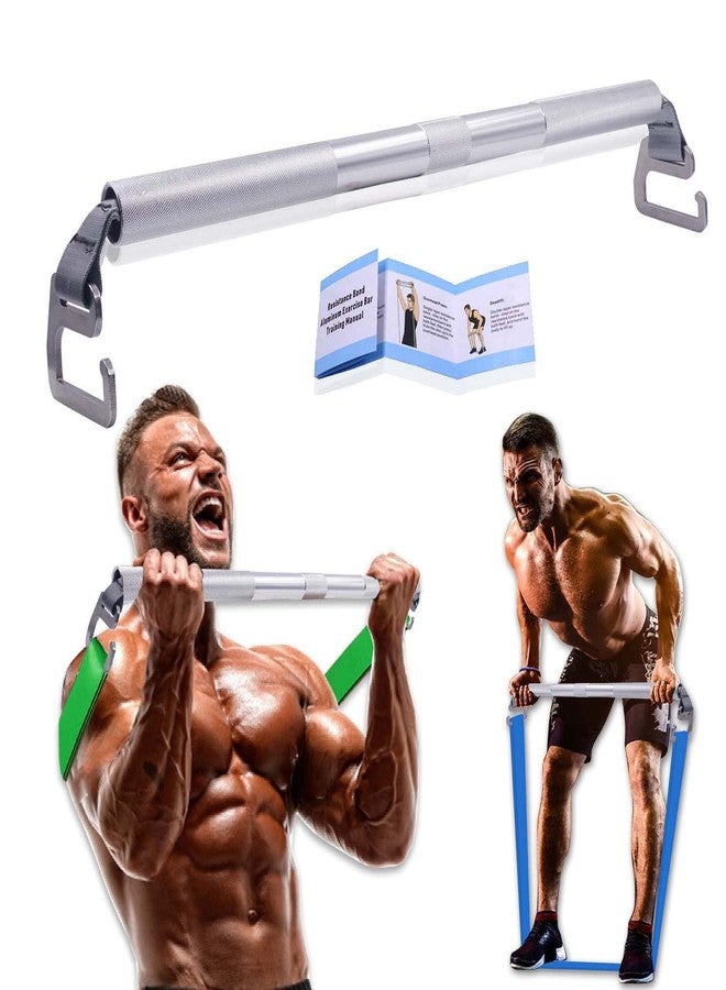 J Bryant Fitness Resistance Band Exercise Bar Large Hook 21.6" Length Heavy Duty Bar Squats Full Body Strength Training Portable Home Workout Equipment - Image 1