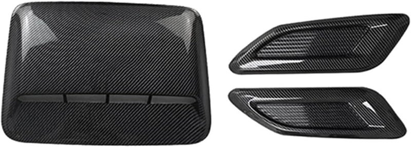 Compatible With Ford Toyota Chevrolet Honda Nissan Car Air Flow Intake Hood Scoop Vent Bonnet Decor Cover Center Side Outlet Universal A - Image 1