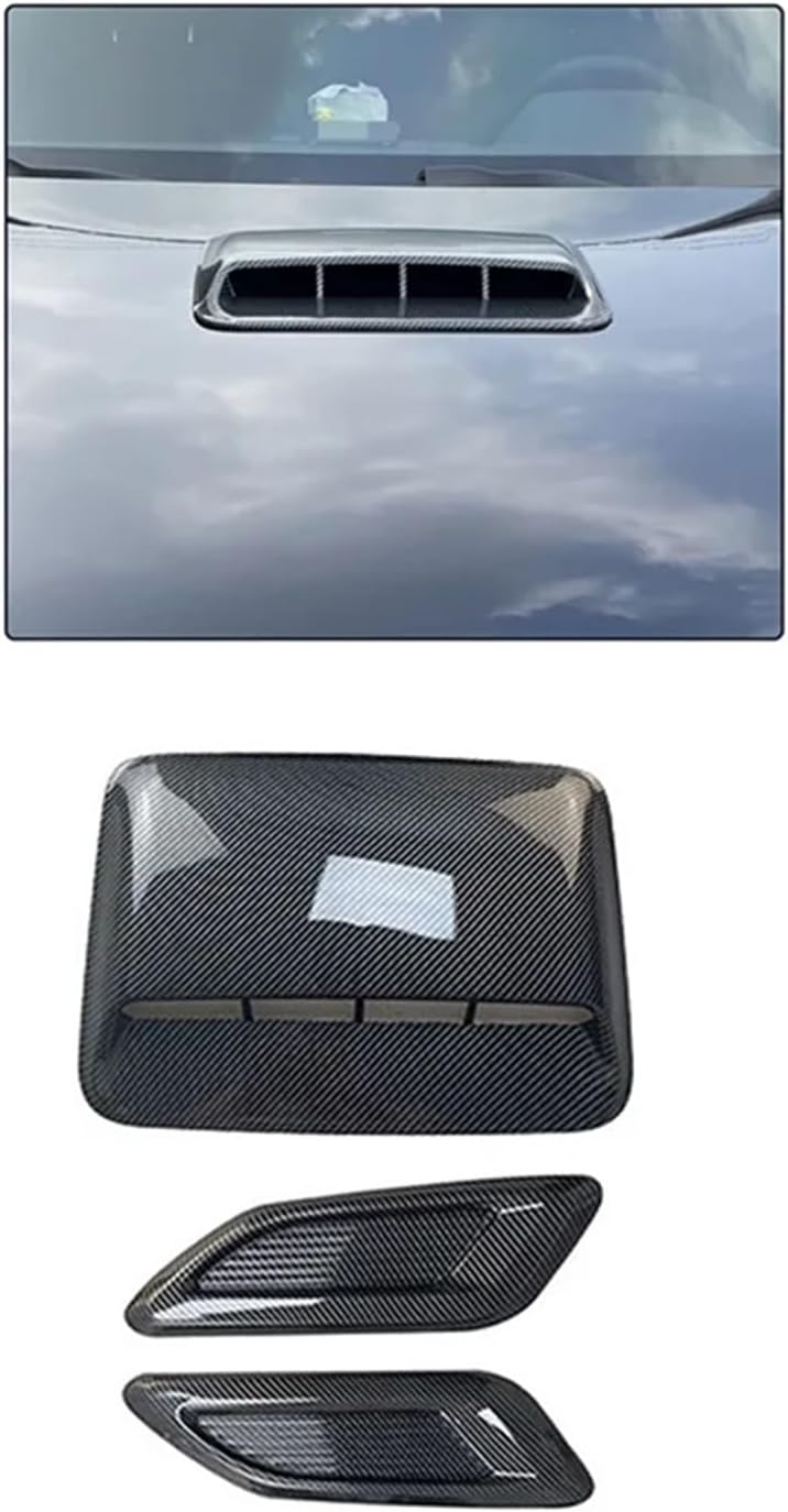 Compatible With Ford Toyota Chevrolet Honda Nissan Car Air Flow Intake Hood Scoop Vent Bonnet Decor Cover Center Side Outlet Universal A - Image 4