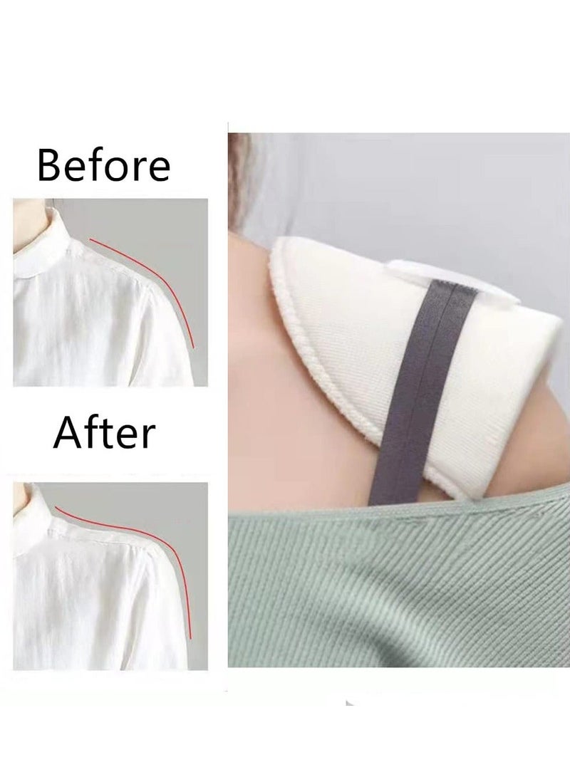 Sewing Shoulder Pads for Women Men, Soft Foam Padded Self Adhesive Shoulder Pad, 1 Pairs White Foam Shoulder Pads, for Blazer Clothes Sewing Accessories Craft DIY - Image 2