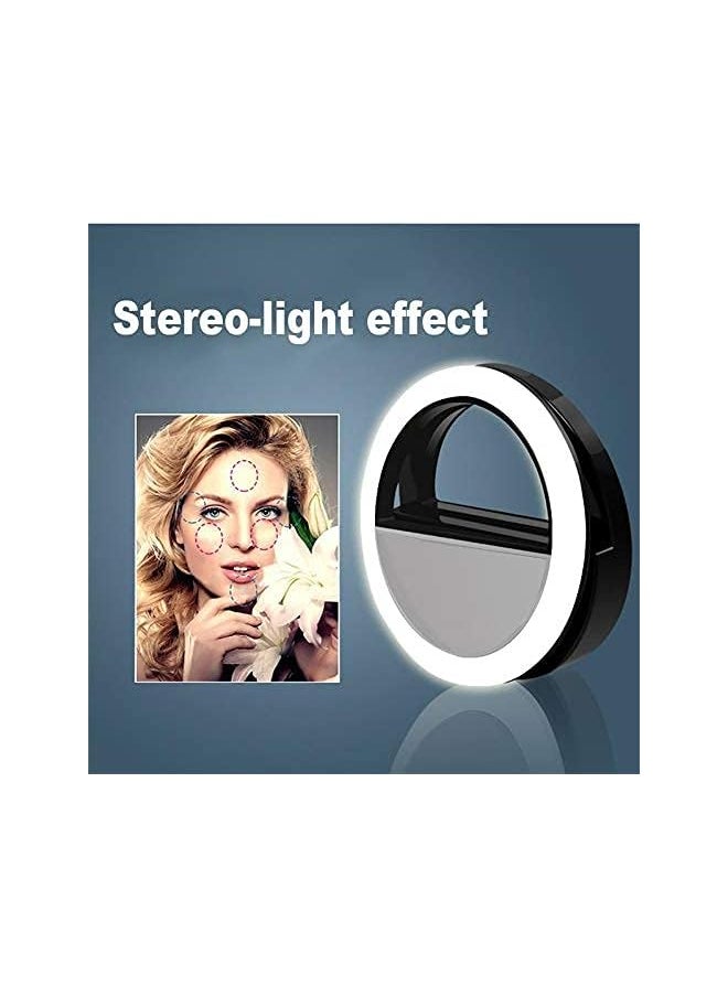 Odin - Mobile Phone Straps Selfie Led Ring Lumiere Portable Light Enhancing Photography Clip Lamp Mobile Phone Selfie Led Auto Flash Smartphone Ring Flash Blue - Image 1