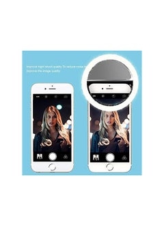Mobile Phone Straps Selfie Led Ring Lumiere Portable Light Enhancing Photography Clip Lamp Mobile Phone Selfie Led Auto Flash Smartphone Ring Flash Blue