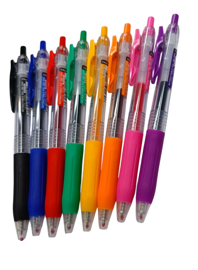 مجموعة أقلام حبر جل متعددة الألوان مكونة من 8 قطع - Image 1