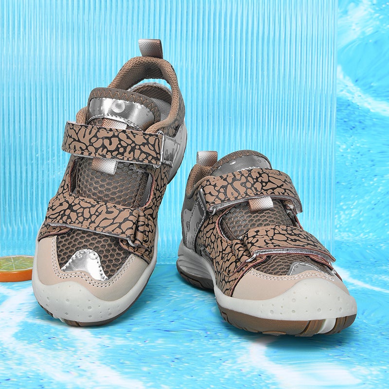 Boys' Sandals New Korean Style Summer Middle And Large Children'S Toe-Toe Children'S Shoes Soft Sole Velcro Beach Shoes - Image 4