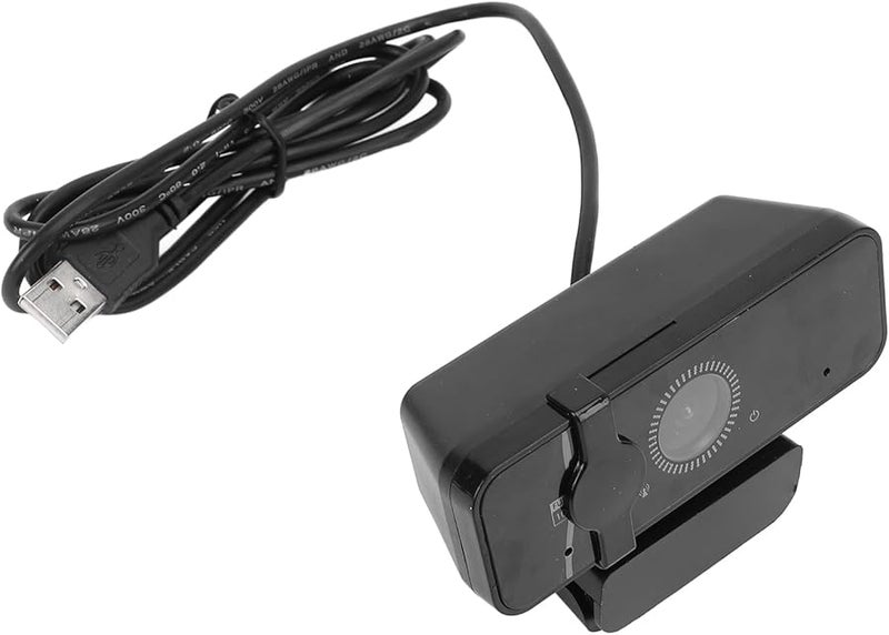 Full HD 1080P Webcam with Noise Cancelling Microphone Rotatable USB 2.0 Wide Angle Computer Camera - Image 1