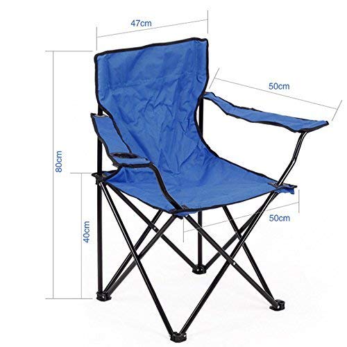 Modinity Portable Folding Chair with Arm Rest and Cup Holder with Carrying Bag for Camping Travelling Lawn Patio Fishing Garden Beach Picnic Outdoor Foldable Chair - Image 3