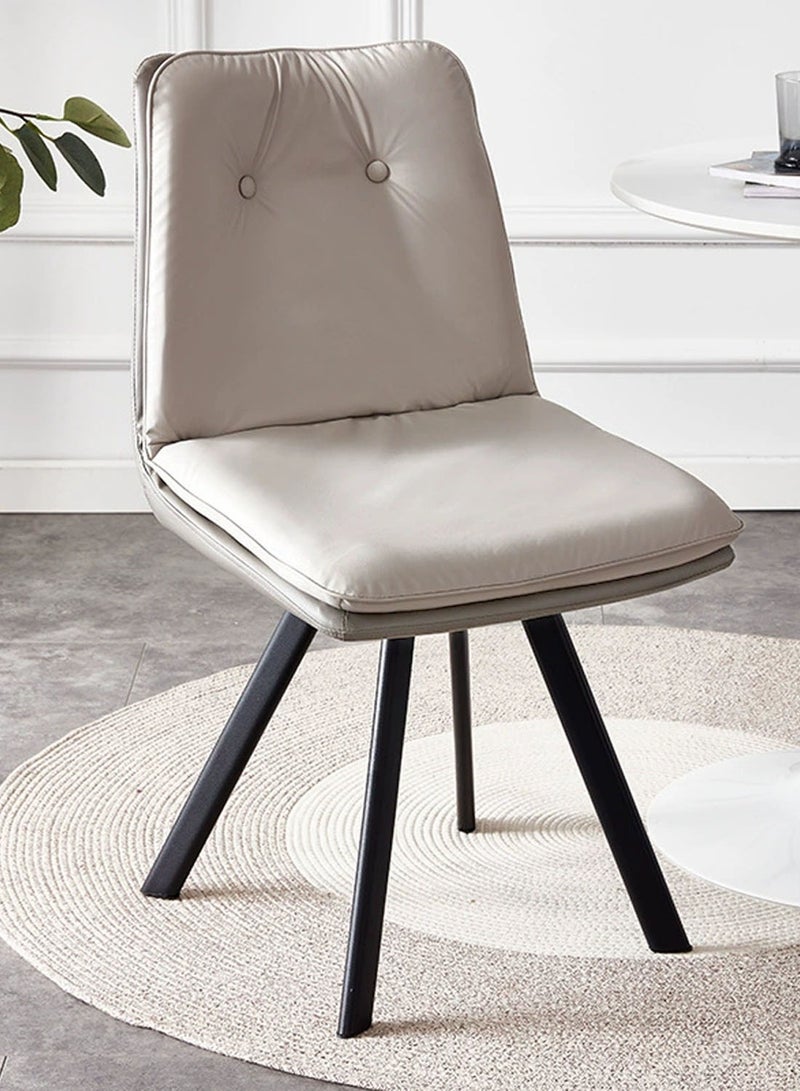 ايكي ايك كرسي طعام، كرسي عصري مريح بمسند ظهر من طبقتين وأرجل معدنية، كراسي استرخاء لغرفة المعيشة أو المطبخ أو المكتب - Image 1