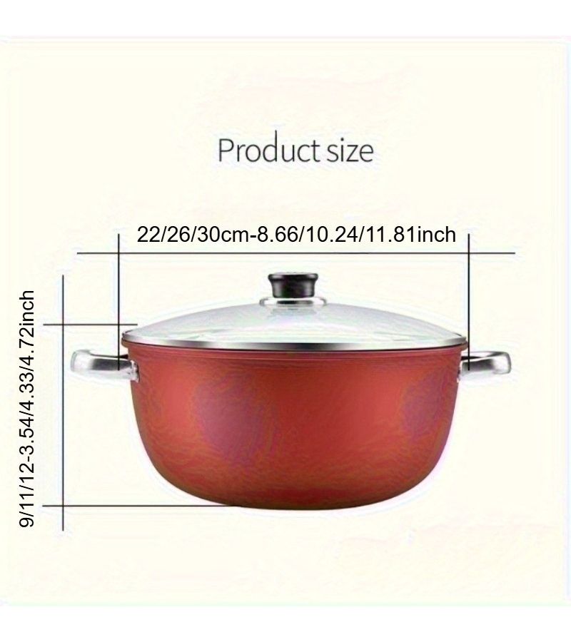 1pc Stew Pot with Lid 95oz Indoor Outdoor Cooking Tool for Shellfish Boil Camping Braising Noodle Soup Gas Induction Compatible Stockpot Home Kitchen Restaurant Holiday Gift - Image 2