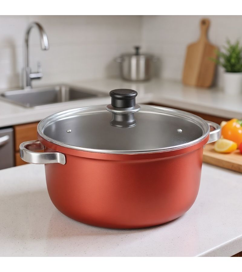1pc Stew Pot with Lid 95oz Indoor Outdoor Cooking Tool for Shellfish Boil Camping Braising Noodle Soup Gas Induction Compatible Stockpot Home Kitchen Restaurant Holiday Gift - Image 4