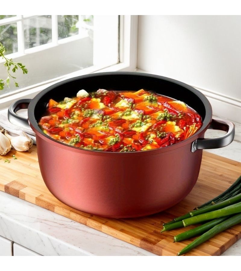 1pc Stew Pot with Lid 95oz Indoor Outdoor Cooking Tool for Shellfish Boil Camping Braising Noodle Soup Gas Induction Compatible Stockpot Home Kitchen Restaurant Holiday Gift - Image 5