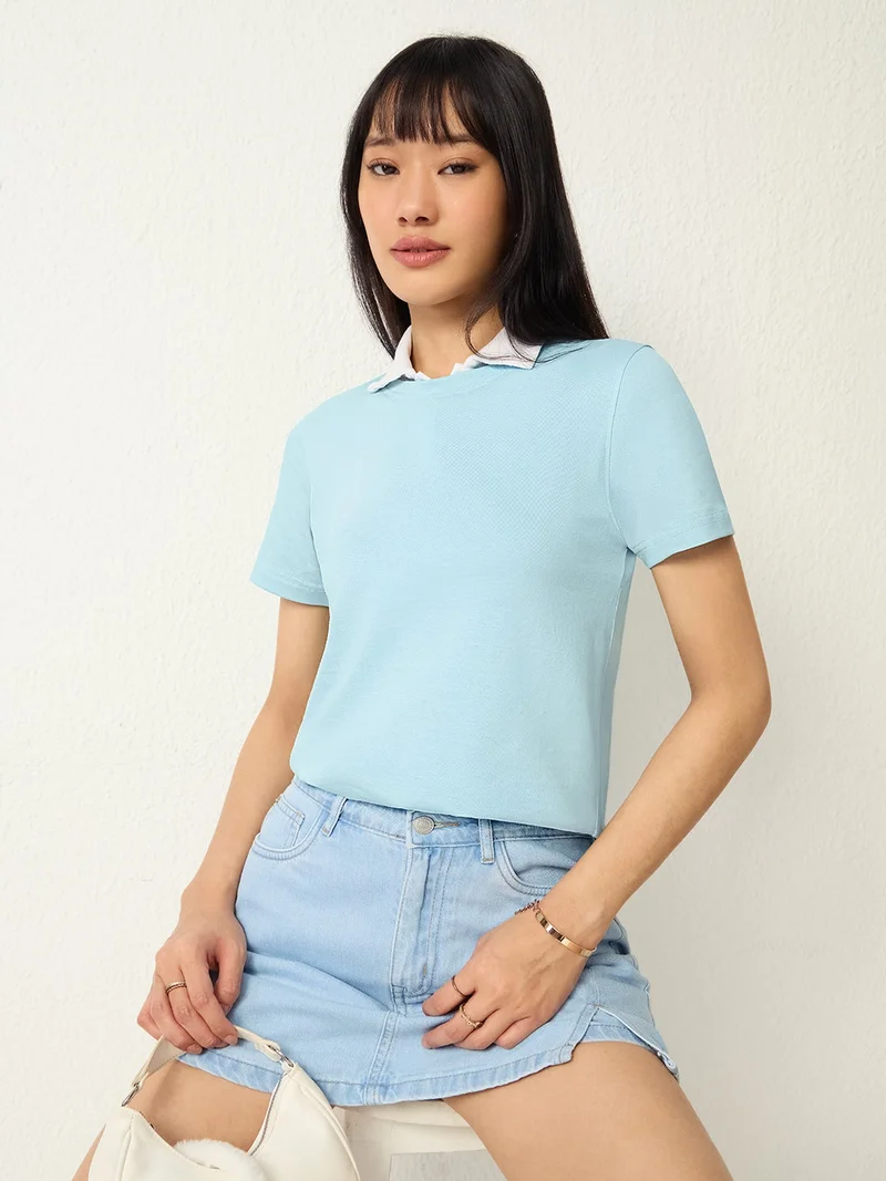 The Souled Store  Casual Classics: Baby Blue  | Best Price UAE