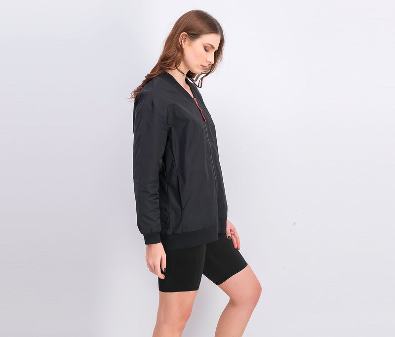 PUMA Women Long Bomber Jacket, Black - Image 2