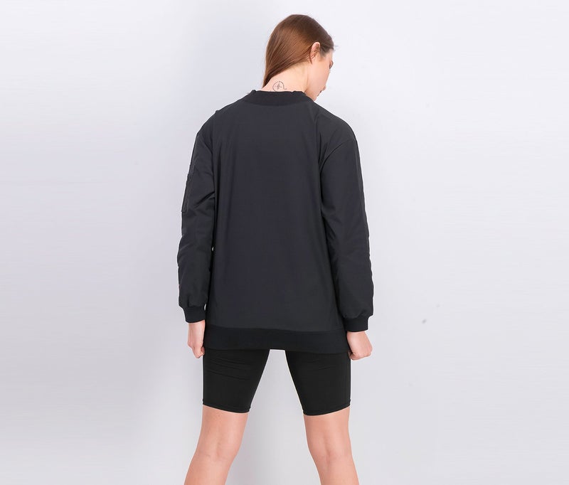 PUMA Women Long Bomber Jacket, Black - Image 4