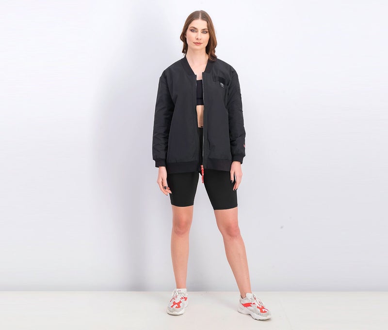 PUMA Women Long Bomber Jacket, Black - Image 3