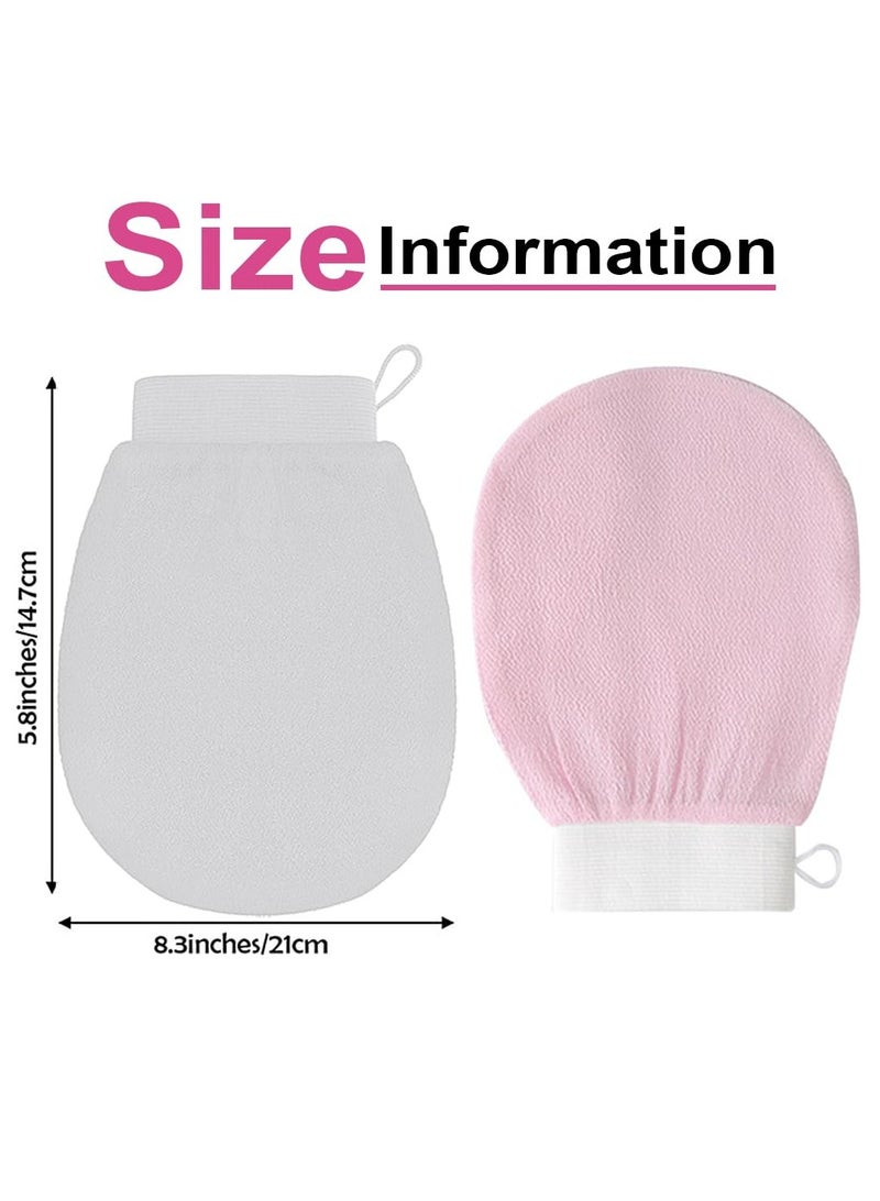 Oasisgalore 2 Pack Exfoliating Gloves Body Glove Shower Scrubbing Mitt for Body - Image 2