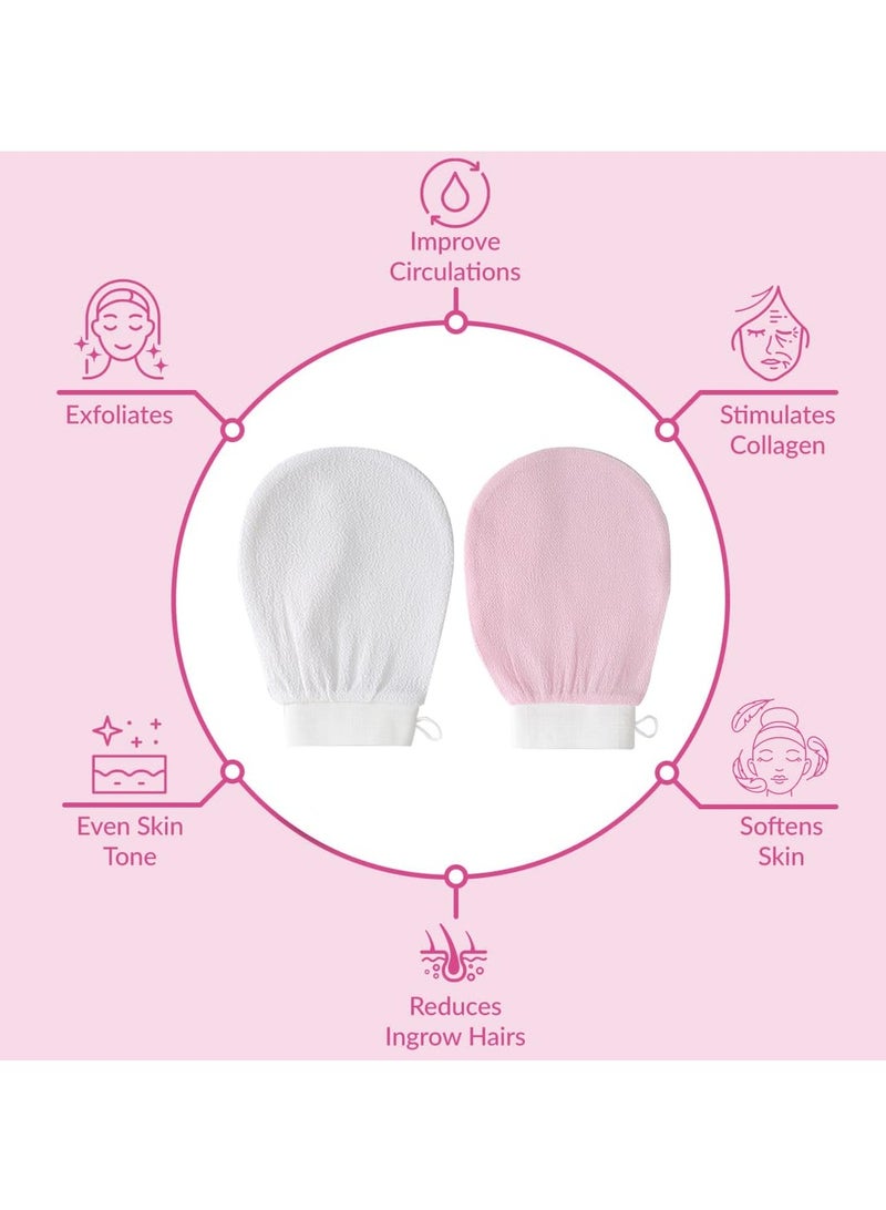 Oasisgalore 2 Pack Exfoliating Gloves Body Glove Shower Scrubbing Mitt for Body - Image 4