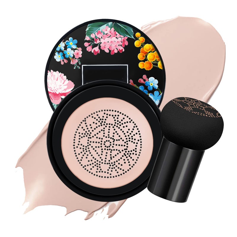 Ownest KYDA Mushroom Head Air Cushion BB Cream,Concealer Lasting Nude Makeup Moisturizing Pigment CC Liquid Foundation, Even Skin Tone Makeup Base Primer-Natural - Image 1