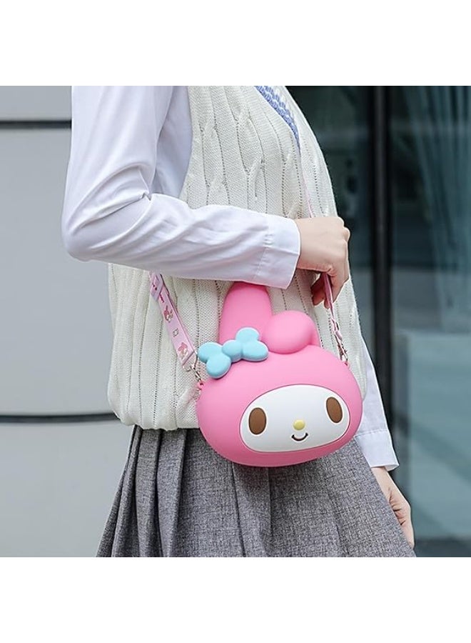 إيلوفهابرتي حقيبة سيليكون ميلودي، حقيبة كروس بودي كاواي، حقيبة كتف لطيفة، حقيبة ساعي، محفظة كرتونية، حقيبة كروس بودي لطيفة، حقيبة أنيمي صغيرة، حقيبة عملات معدنية للفتيات - Image 5