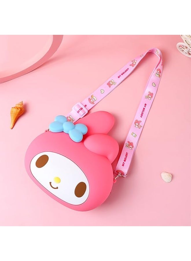 إيلوفهابرتي حقيبة سيليكون ميلودي، حقيبة كروس بودي كاواي، حقيبة كتف لطيفة، حقيبة ساعي، محفظة كرتونية، حقيبة كروس بودي لطيفة، حقيبة أنيمي صغيرة، حقيبة عملات معدنية للفتيات - Image 3