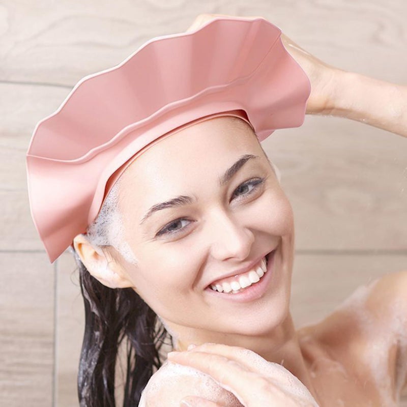 Pink Adjustable Bath Visor Hat For Safe Comfortable Hair Washing Adults Kids - Image 5