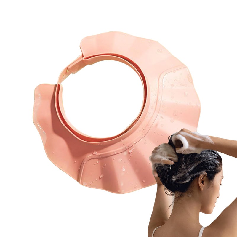 Pink Adjustable Bath Visor Hat For Safe Comfortable Hair Washing Adults Kids - Image 2