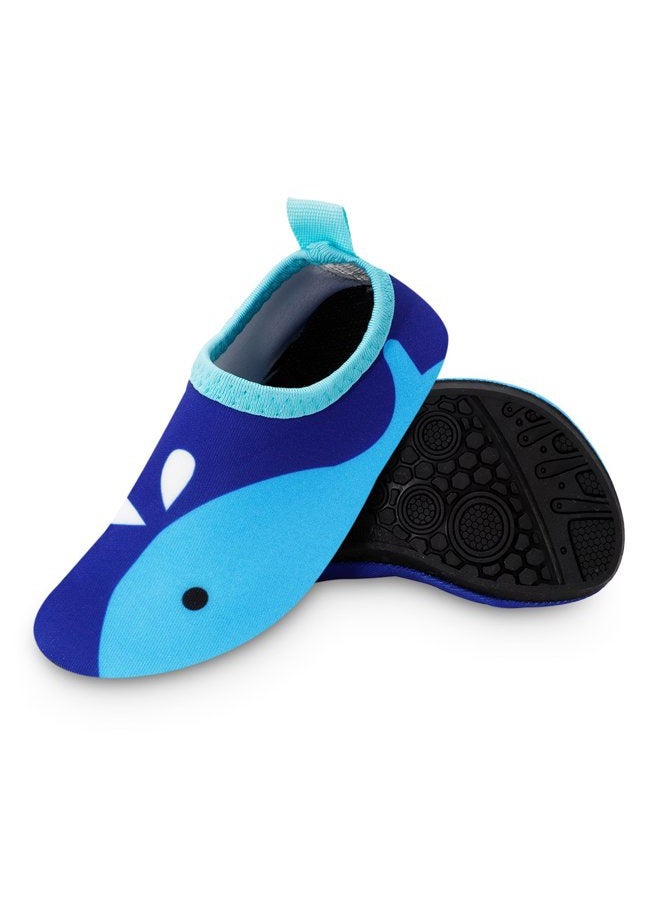 Bigib 7.5- Toddler Blue Whale - Bigib Toddler Kids Swim Water Shoes Quick Dry Non-Slip Water Skin Barefoot Sports Shoes Aqua Socks for Boys Girls Toddler, 23 EU - Image 5