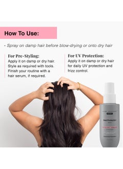 BARE ANATOMY Bare Anatomy Heat Protection Spray Serum| Controls Frizz for up to 24 Hrs | Vitamin E, Pea Protein & Veg Keratin Enriched | Paraben Free | For Women & Men | Vegan |230 °C Heat Protection 150 ml  - Image 5
