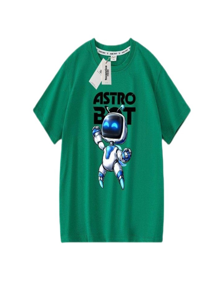 ASTRO BOT Unisex Short Sleeve Stylish Top TShirt cotton Tee for Boys Girls Kid Children - Image 1