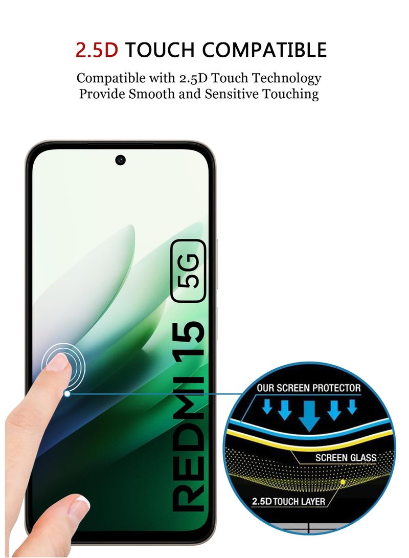 Tempered Glass Screen Protector For Xiaomi Redmi 15 5G - Image 5