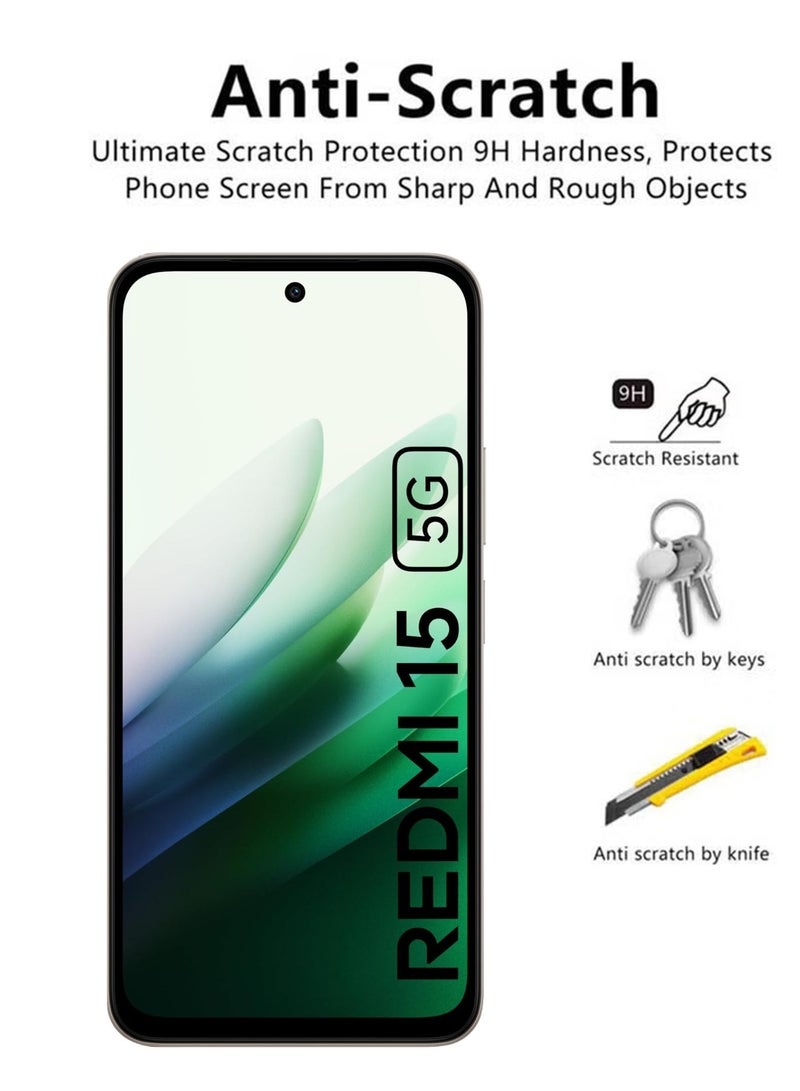 Tempered Glass Screen Protector For Xiaomi Redmi 15 5G - Image 3