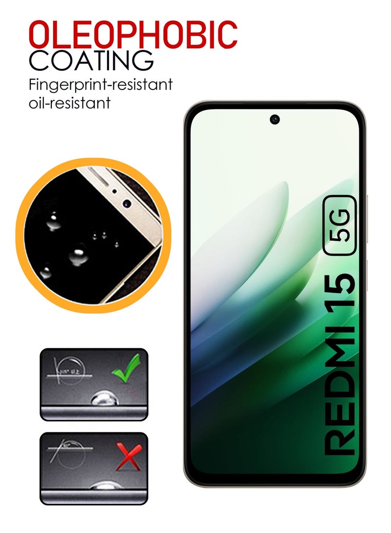 Tempered Glass Screen Protector For Xiaomi Redmi 15 5G - Image 4