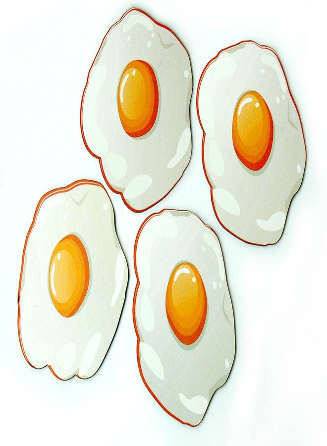 Poached Egg Design set of 4 Coasters made of MDF
