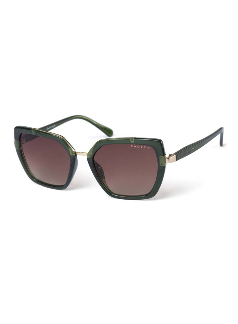 Radley نظارات شمسية نسائية سداسية الشكل قطبية خضراء 54 مم - Image 1