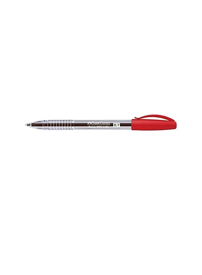 FABER-CASTELL 1423 BALL PEN 0.7MM BOX OF 10PC RED - Image 2