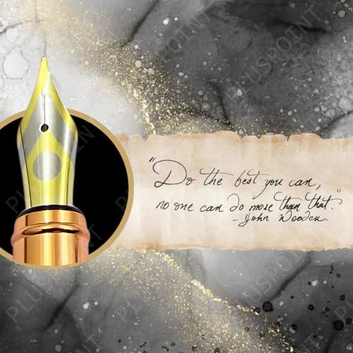 PLUSPOINT Luxury Metal Body Fountain Pen Mat Finish with Rose Gold Studded stone Clip, Iridium Nib, Rose Gold Trims, Include Ink Converter Gift Set for Men & Women, Executives - Image 4