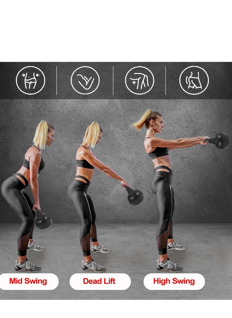 Sky Land - Black Kettlebell Weights, Strength Training Kettlebell Dumbbell For Weightlifting- 14kg - Image 1