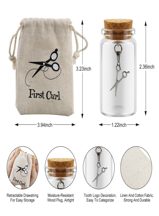 Thootyriaf First Curl Baby Teeth Keepsake Box First Haircut Keepsake Holder for Boys and Girls Glass Bottle Glass Bottle(Lanugo Bottle) - Image 2