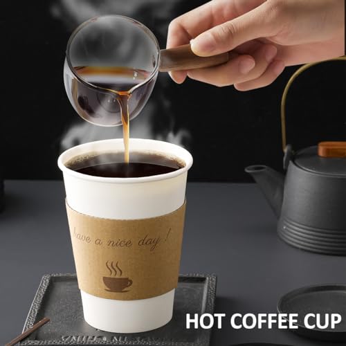 BYSNOW 100 pack 12 oz Disposable Thickened Coffee Cups with Lids, Scald Resistant Hot Cup with Sleeve and Straw, To Go Coffee Cups for Home, Office, Cafes and Party (White 12oz) - Image 5