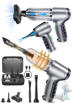 Draxon Hand Vacuum Cleaner Cordless Draxon Portable Handheld Wireless High Power Multifunctional Cleaner Rechargeable with 3 Washable Filters and Strong Suction Brushless Motor for Car, Office, Sofa and Home  - Image 1