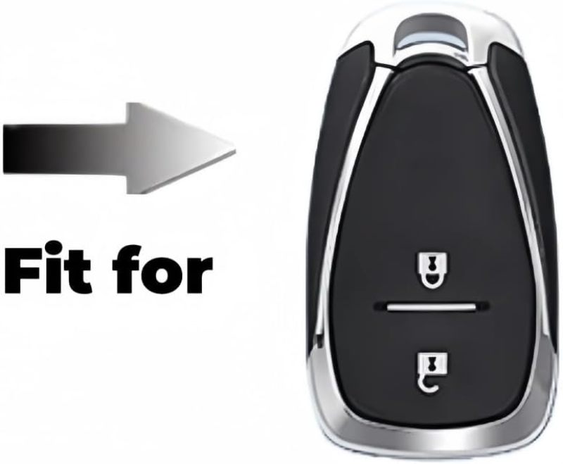 Silicone Car Key Cover: 2-Key Black - Perfect Fit Protective Case with Anti-Slip Texture for Chevrolet Onix Equino Orlando Cruze Spark Sonic Camaro Volt Bolt Trax Malibu Blazer Traverse - Image 5