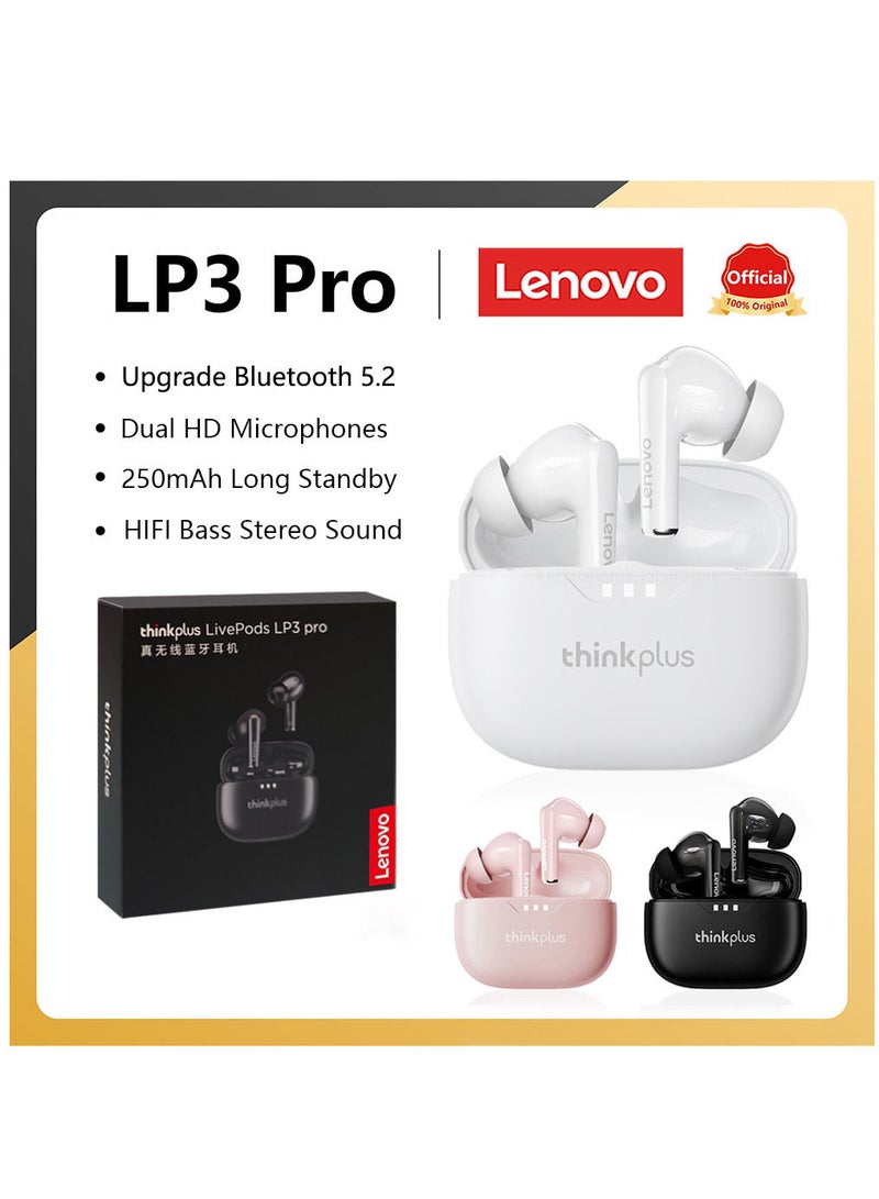 لينوفو Lenovo LP3 Pro TWS Earphones Wireless Bluetooth 5.2 Earbuds HIFI Sound Noise Reduction HD Call Low Latency Headphones - Image 3