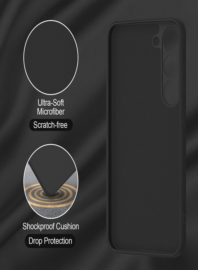 Vanjua Case for Samsung Galaxy S23 (Only), Stylish Liquid Silicone Slim Full-Body Protective Cover Compatible with Samsung Galaxy S23 5G 6.1 Inch Phone Case (Black) - Image 3