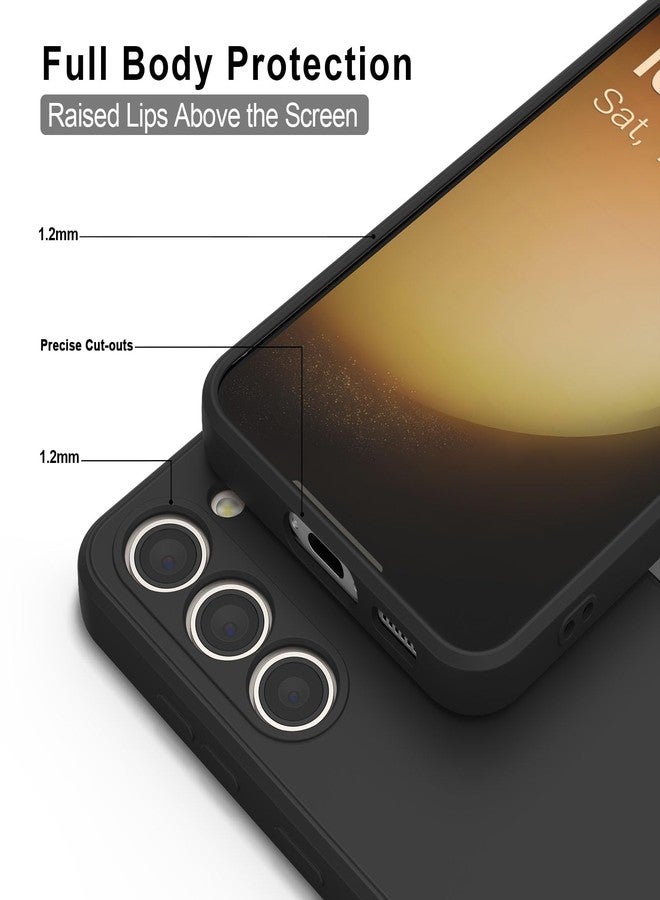Vanjua Case for Samsung Galaxy S23 (Only), Stylish Liquid Silicone Slim Full-Body Protective Cover Compatible with Samsung Galaxy S23 5G 6.1 Inch Phone Case (Black) - Image 4