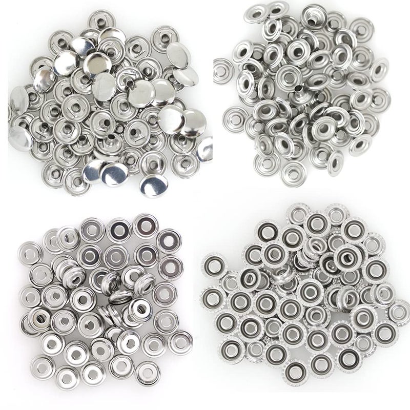 BetterJonny 240 Pieces Stainless Steel Snap Fastener, BetterJonny 15mm Heavy Duty Snap Button Press Stud Cap for Jeans Fabric Jackets Clothes Bag Leather DIY Craft - Image 4