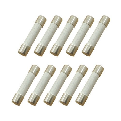YOLISTIC (Pack of 10) 20 Amp Slow-Blow Time Delay Fuse Ceramic 6x30mm - Image 1