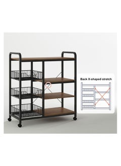 Cool Baby COOLBABY 4 Tier Kitchen Bakers Rack With Wire Basket Multifunctional Removable Storage Rack for Oven Microwave Pot Vegetables  - Image 5