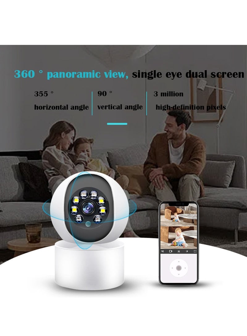Arabest Wireless WiFi Camera Security Camera 360° Panoramic Full HD , 3 Mega HD Pixel, 64G Memory, Home Camera with HD Night Vision Home Baby Monitor - Image 3