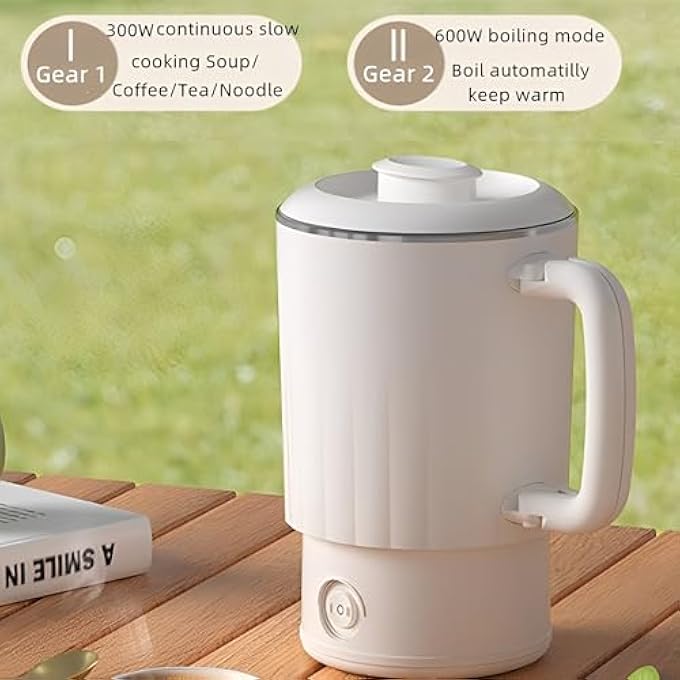 Beauenty Electric Kettle600W Portable Collapsible Tea Kettle Travel800Ml Foldable Electric Kettle With Temperature Control304 Stainless Steel Kettle With Detachable Base For CampingTravelAnd Offi - Image 4